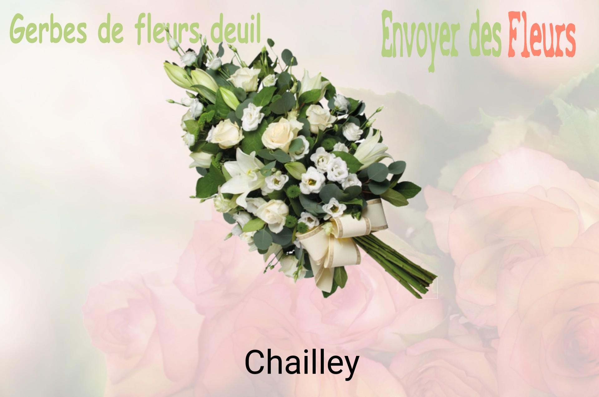 Gerbe de fleurs de deuil livrée à Chailley